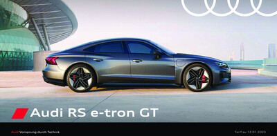 Promos de Voitures et Motos à Roulers | Tarif RS e-tron GT sur Audi | 30/1/2023 - 12/1/2024