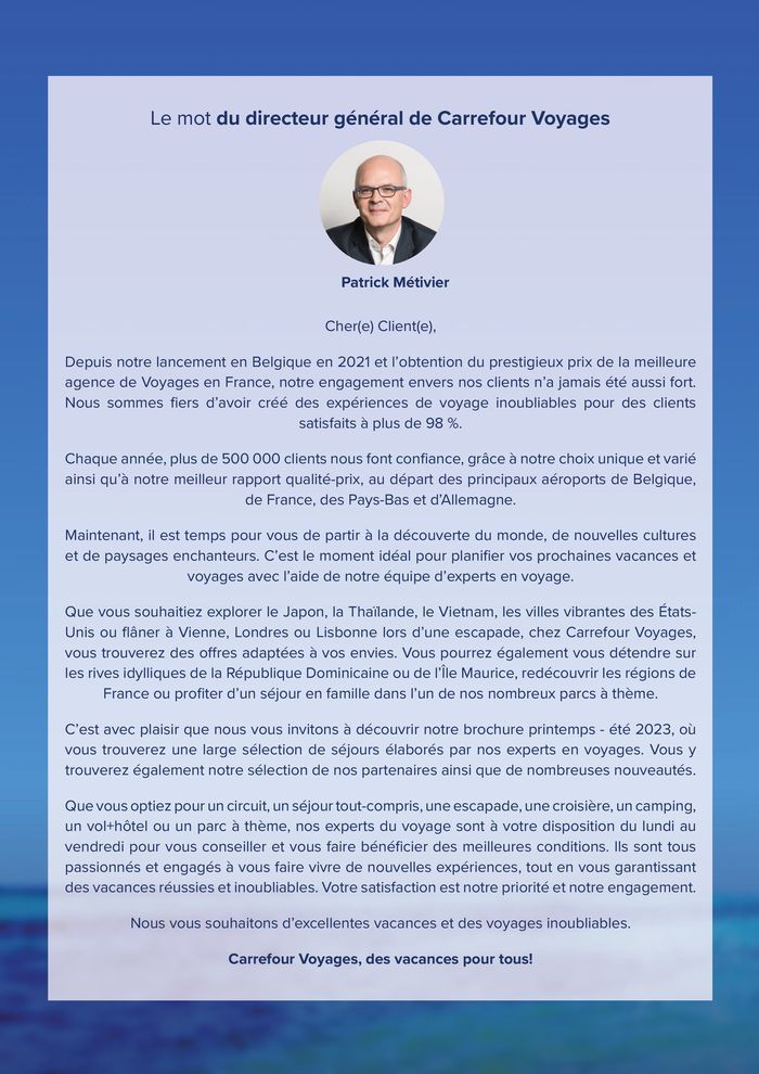 Catalogue Carrefour à Charleroi | Carrefour Voyages | 17/7/2023 - 31/12/2023