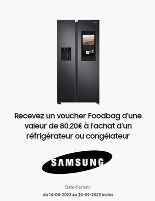 Promos de Électronique à Charleroi | Selected Dealers au 30/09 sur Samsung | 4/9/2023 - 30/9/2023