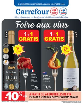 Catalogue Carrefour Market à La Louvière | Foire aux vins - FR | 13/9/2023 - 2/10/2023