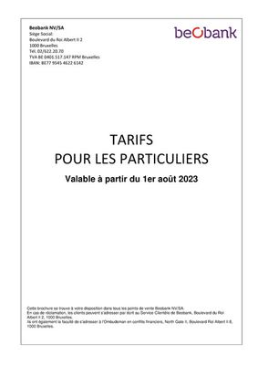Promos de Banques et Assurances à Charleroi | Tarifs pour les Particuliers sur Beobank | 14/9/2023 - 13/11/2023
