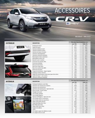 Promos de Voitures et Motos à Mons | Honda CR-V e:HEV — Liste de prix des accessoires sur Honda | 19/9/2023 - 19/9/2024