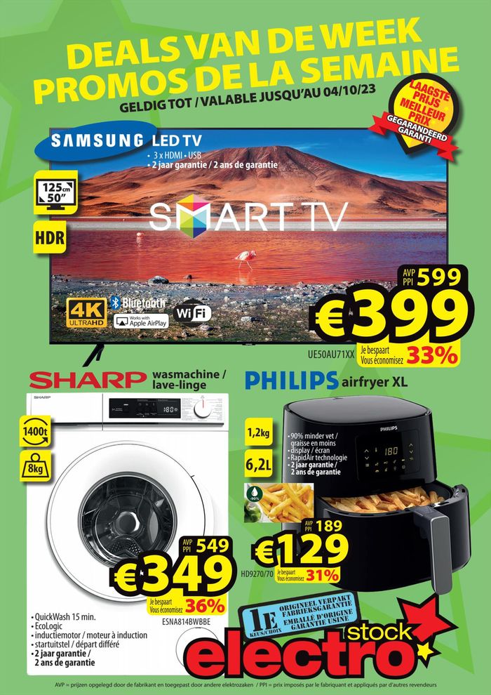 Catalogue ElectroStock à Gent | ElectroStock weekpromo 38-39 | 20/9/2023 - 4/10/2023