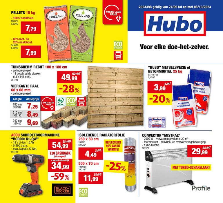 Catalogue Hubo | Hubo folder | 27/9/2023 - 8/10/2023