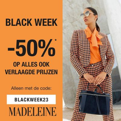 Promos de Vêtements, Chaussures et Accessoires | -50%* op ALLES voor BLACK WEEK! sur MADELEINE | 16/11/2023 - 30/11/2023