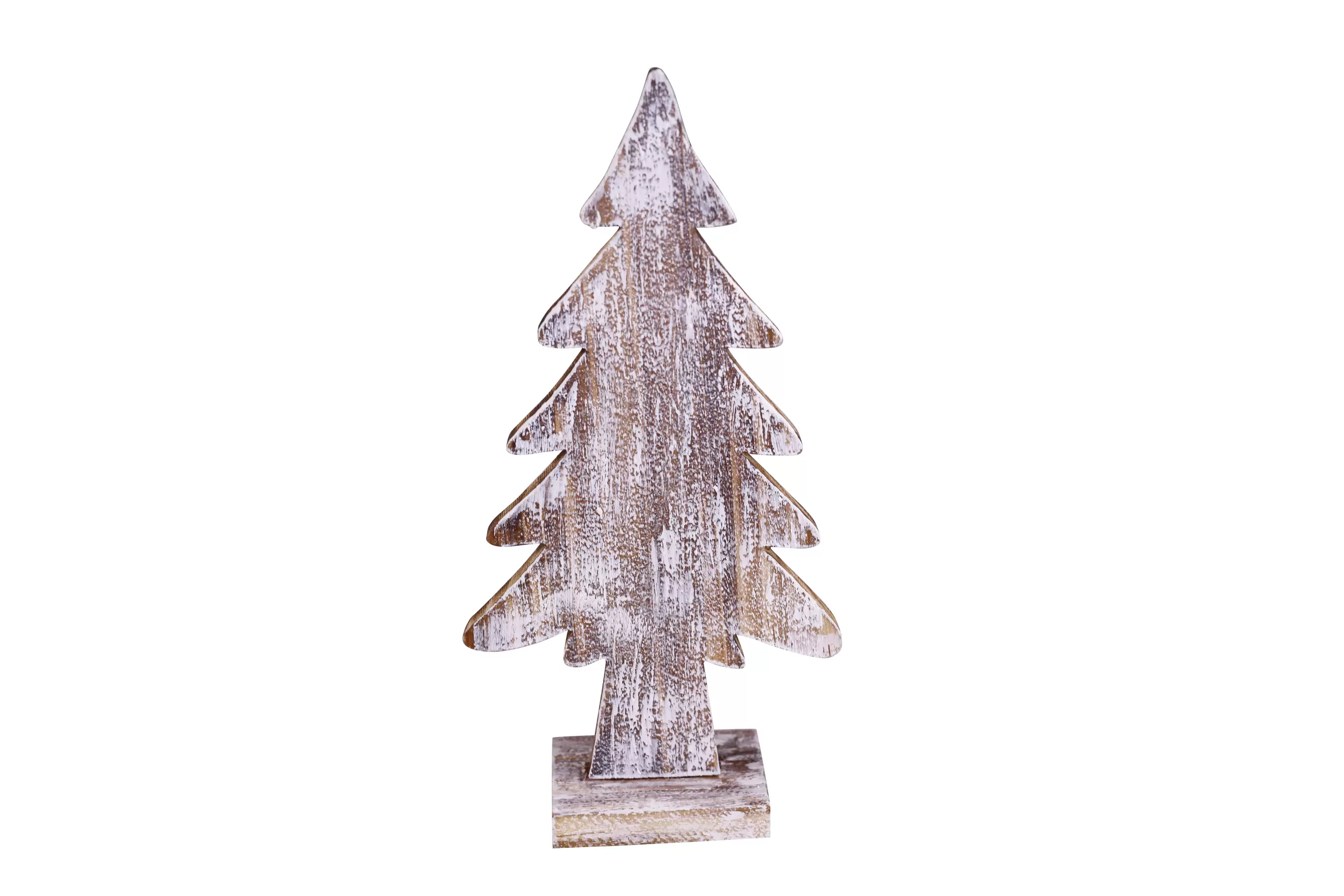 Sapin De Noël Bois 20x12,5x5cm Naturel Enneigé Sur Pied En Bois offre à 5,99€ sur AVA