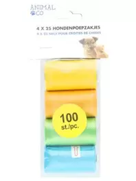 Sacs à crottes – 100 pièces – multicolor offre à 1,49€ sur Wibra