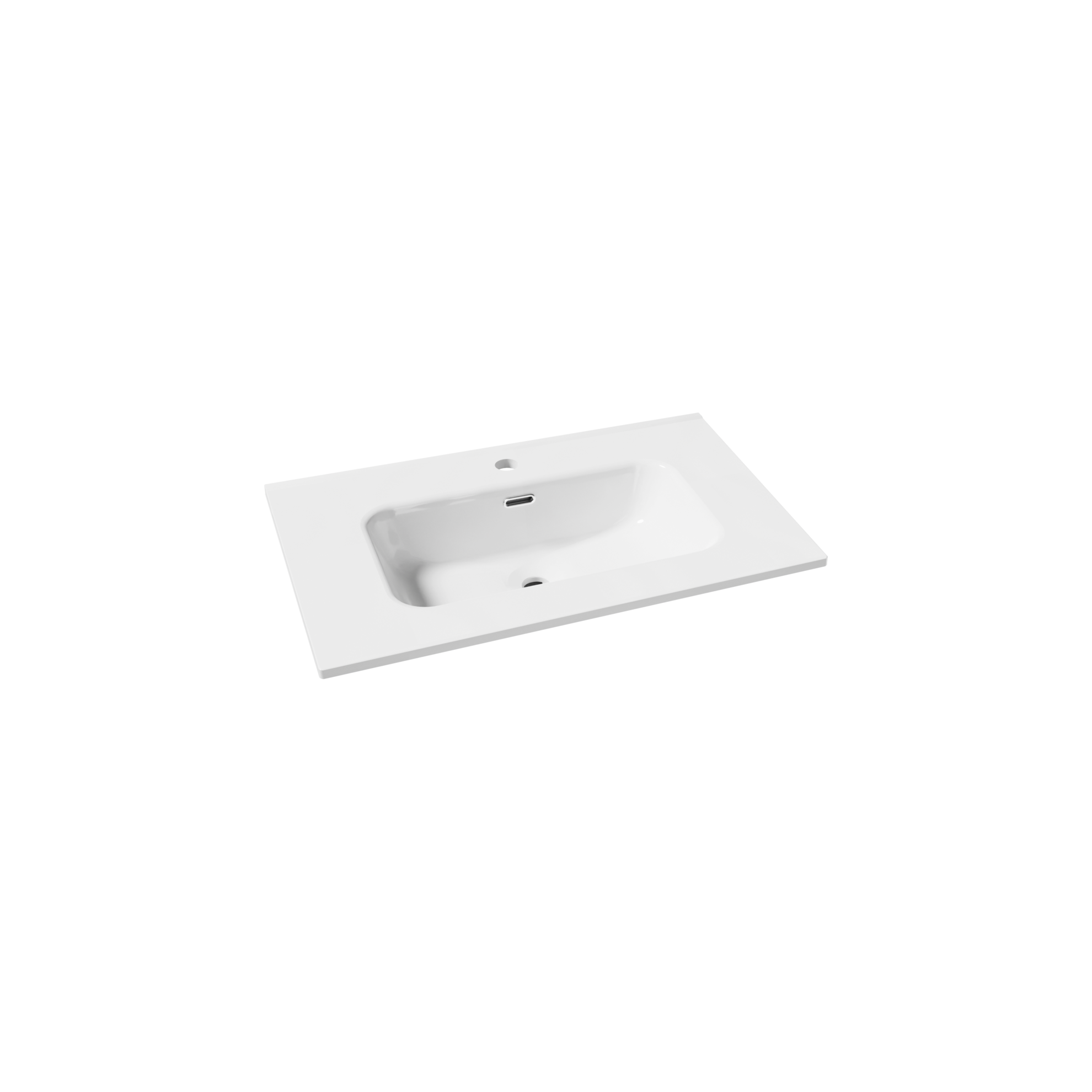 Linie Baro plan simple Porcelaine blanc brillant 70 x 46 cm offre à 109€ sur X2O