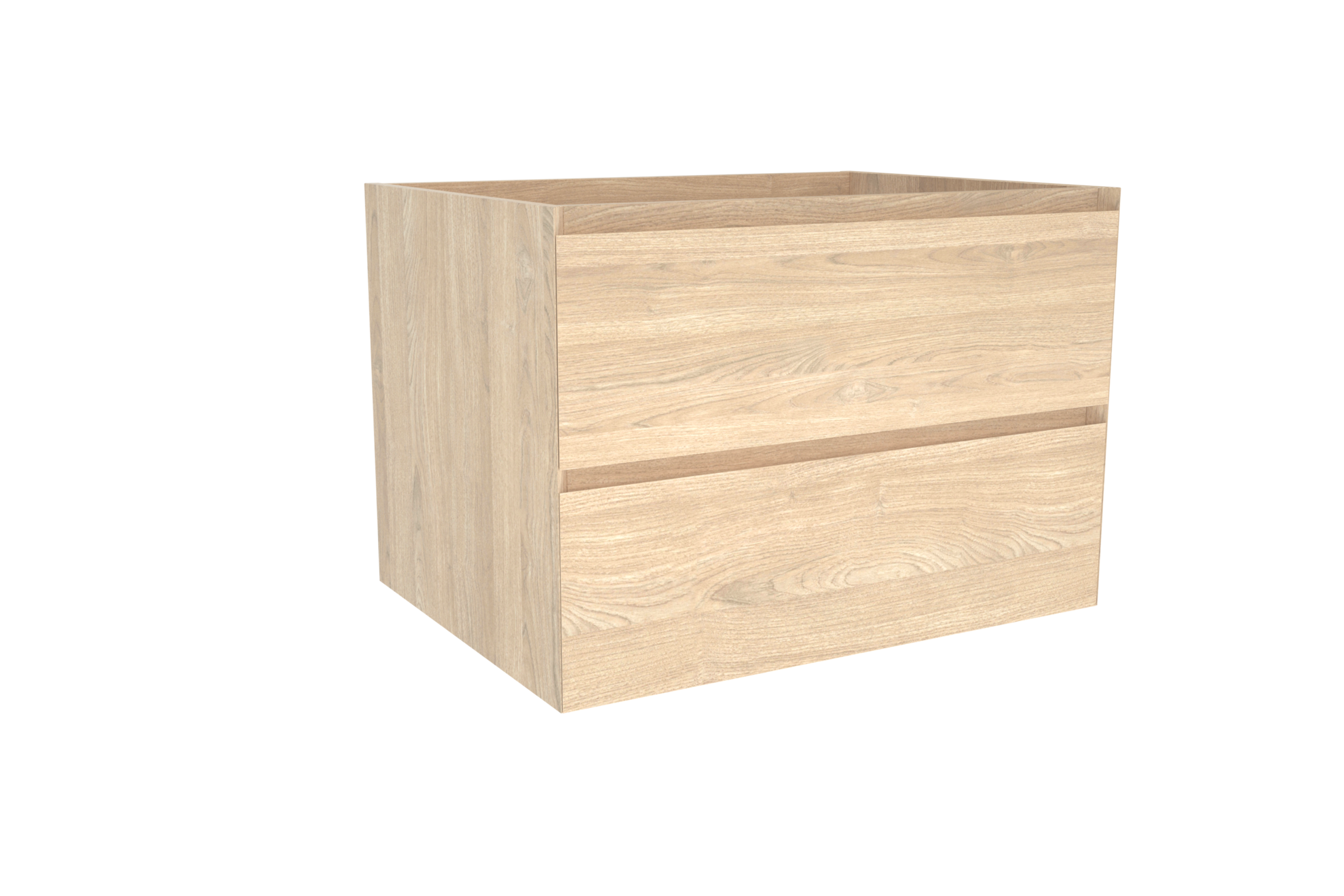 Balmani Mitra meuble sous-lavabo suspendu 75 x 55 cm placage chêne naturel 2 tiroirs offre à 1100€ sur X2O
