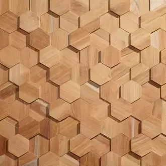 Plaquette de parement en bois Klimex UltraWood Hexagon Teck 0,195m² offre à 187296€ sur Brico Plan-it