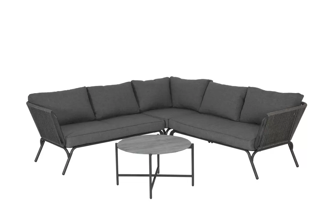 Salon lounge Parco 220x220cm - acier - gris offre à 499€ sur Weba