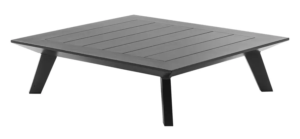 Puglia loungetafel in zwart aluminium - L 82 x B 82 x H 22 cm offre à 219,6€ sur Exterioo