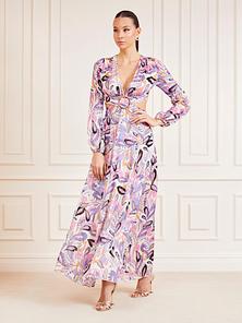 Marciano paisley lurex lange jurk met paisleyprint met lurex offre à 380€ sur Guess