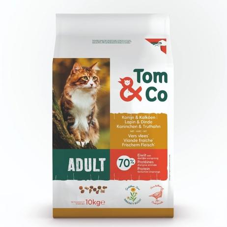 Tom&co croquettes pour chat lapin & dinde adult 10kg offre à 24,99€ sur Tom & Co