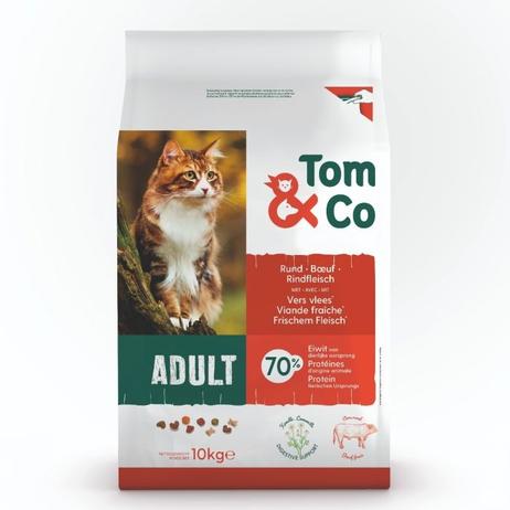 Tom&co croquettes pour chat boeuf adult 10kg offre à 24,99€ sur Tom & Co