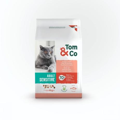 Tom&co croquettes sensitive pour chat thon & saumon adult 4kg offre à 12,99€ sur Tom & Co