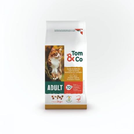 Tom&co croquettes pour chat lapin & dinde adult 2kg offre à 6,99€ sur Tom & Co