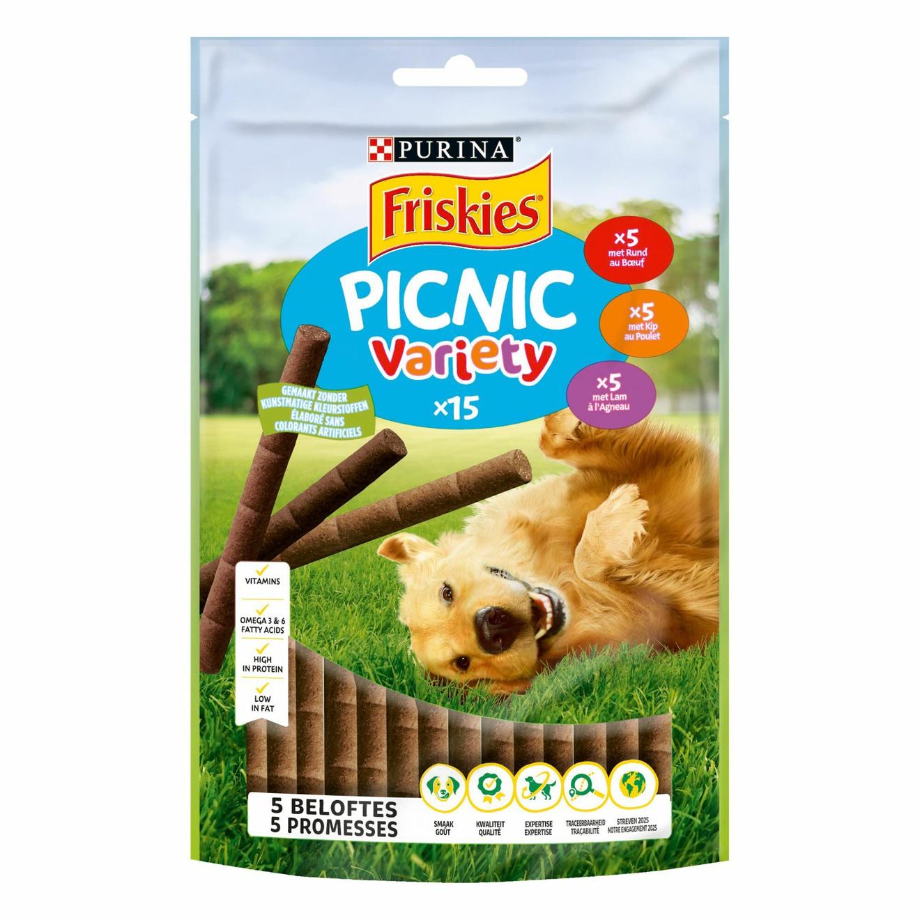 Friskies snack chien picnic variety  126g offre à 2,89€ sur Tom & Co