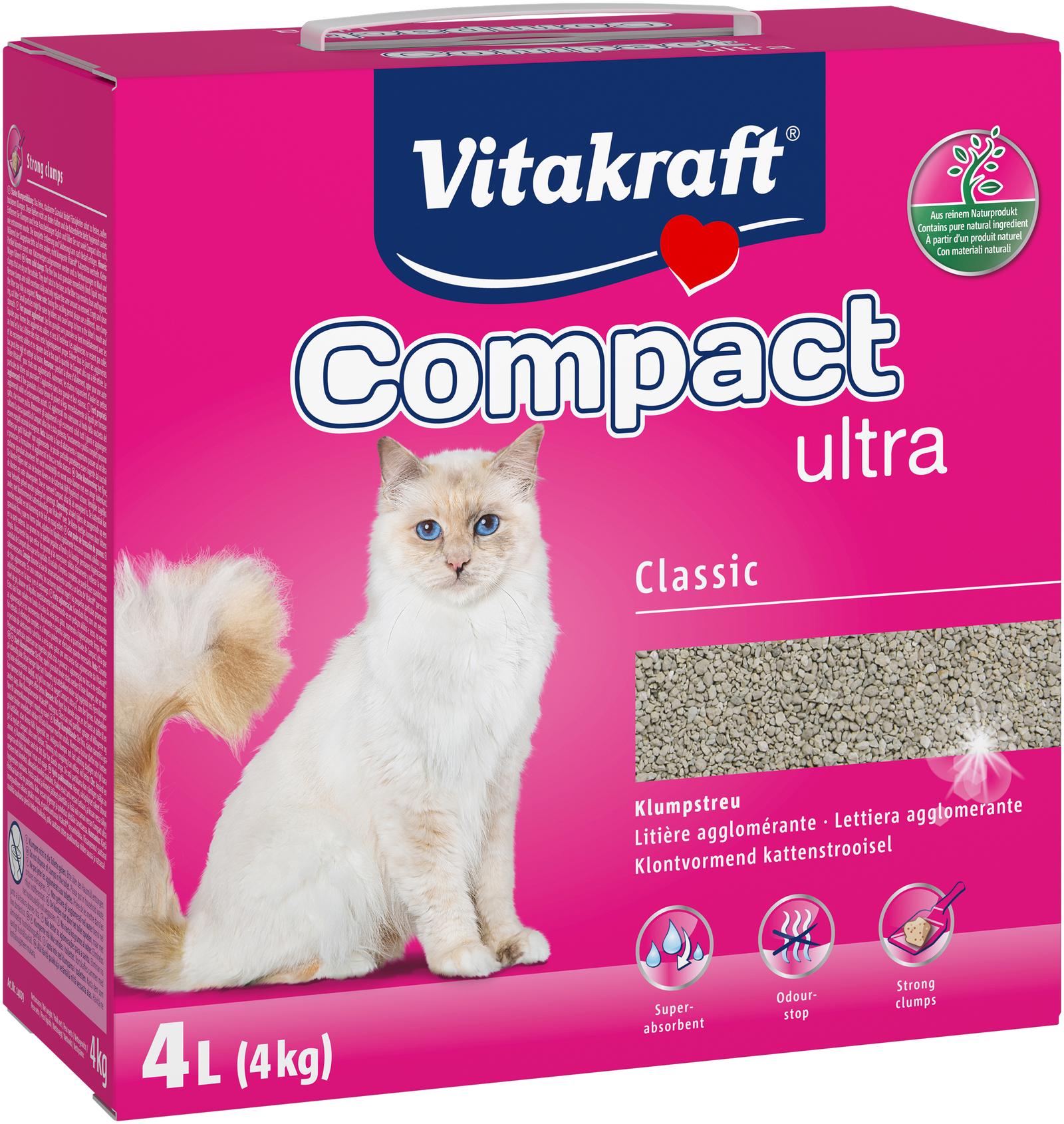 Vitakraft compact ultra 4kg litiere agglomerante pour chats offre à 7,79€ sur Tom & Co