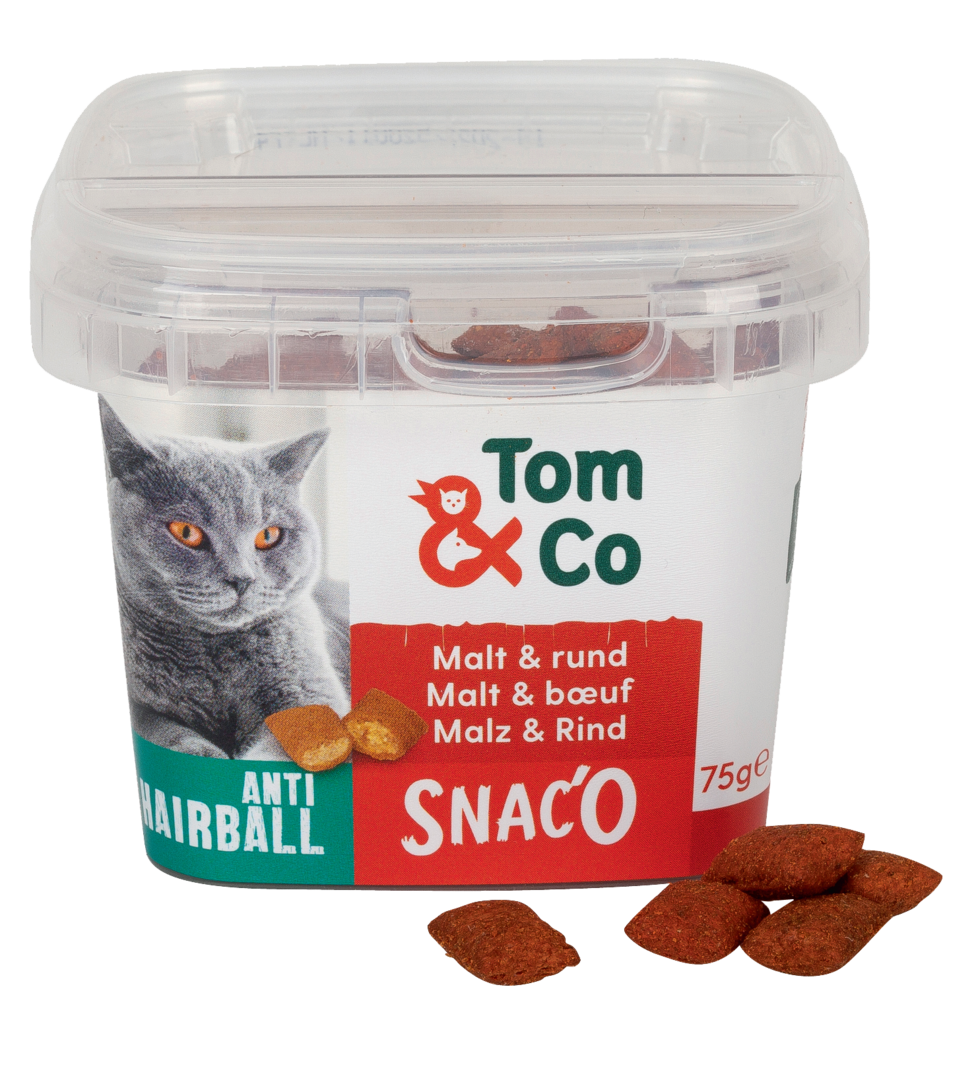 Tom&co snack anti hairball 75g offre à 2,49€ sur Tom & Co