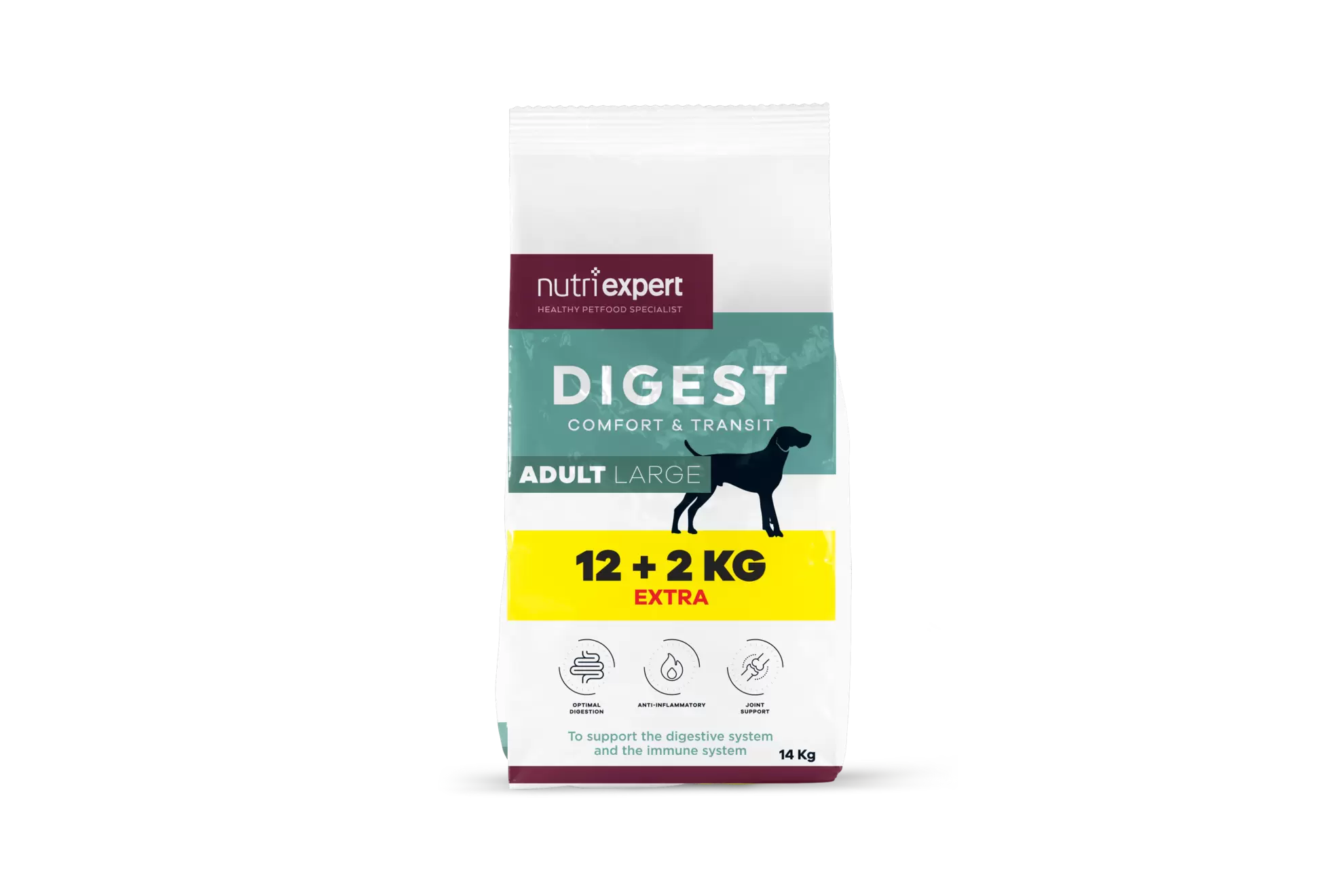 Nutri expert croquettes digest à l’agneau pour grande race de chien adulte 12+2kg offre à 57,99€ sur Tom & Co