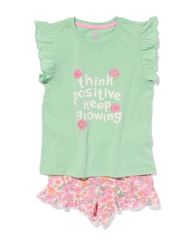 Pyjacourt enfant coton stretch 'think positive keep growing' vert offre à 6,5€ sur Hema