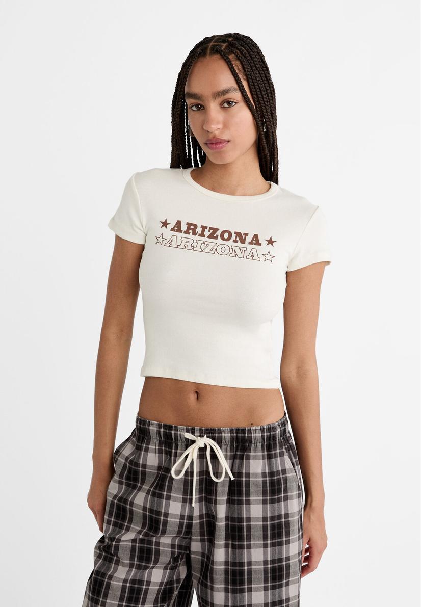 T-shirt manches courtes Arizona offre à 12,99€ sur Stradivarius