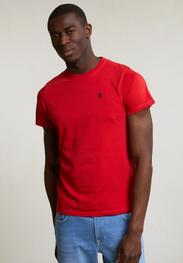 T-shirt ajusté basique coton pima col rond harvard red offre à 65€ sur River Woods