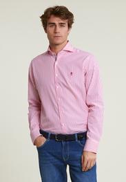 Chemise ajustée rayée rose/blanche offre à 80,5€ sur River Woods