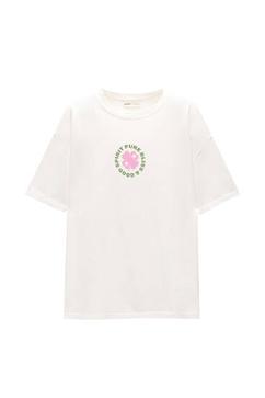 T-shirt manches courtes fleur offre à 15,99€ sur Pull & Bear