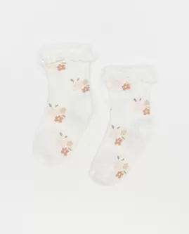 Chaussettes fleuries pour bébés offre à 5€ sur JBC