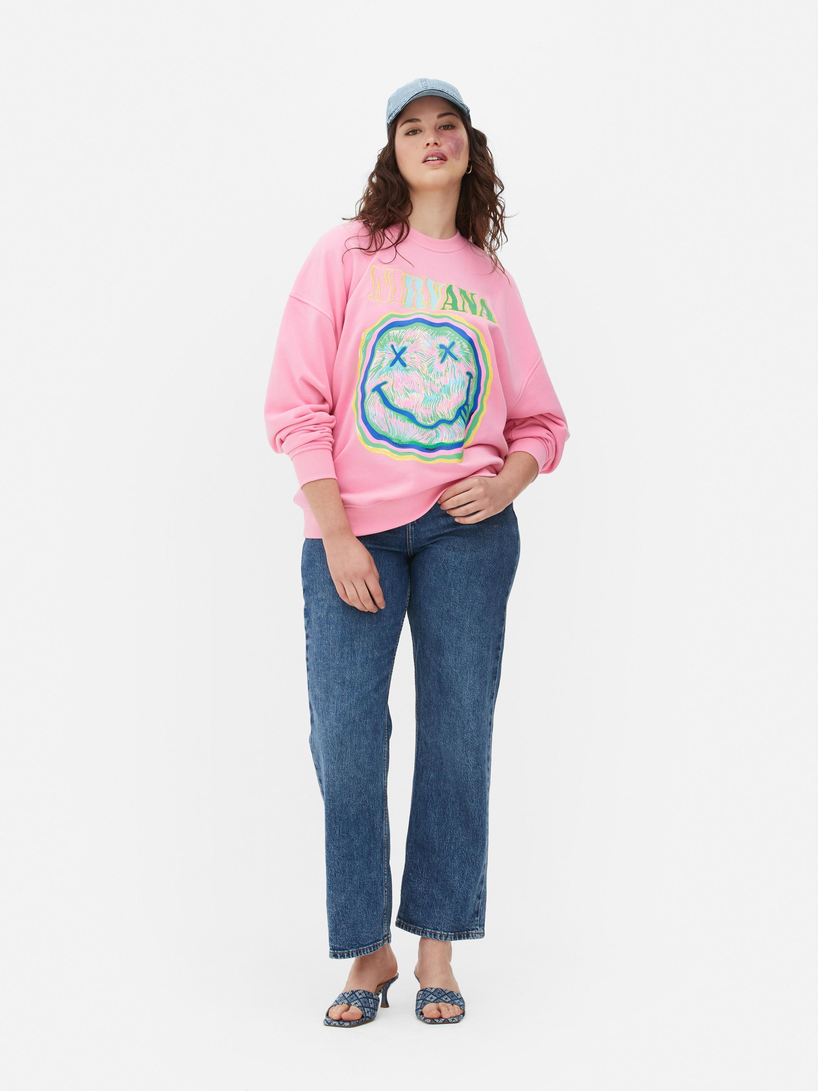Sweat-shirt oversize à motif Nirvana Smiley offre à 20€ sur Primark