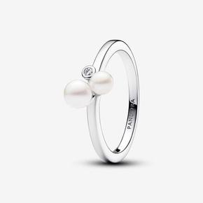 Ring met Twee Behandelde Gecultiveerde Zoetwaterparels offre à 79€ sur Pandora