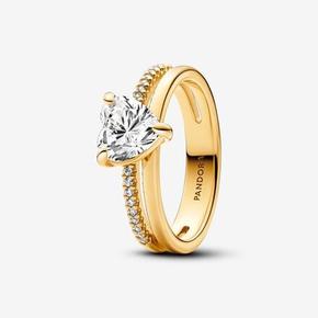 Ring met dubbele band en hart offre à 99€ sur Pandora