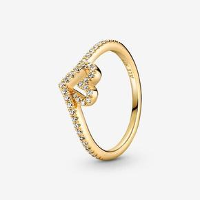 Pandora Timeless Sprankelend Hart Wishbone Ring offre à 79€ sur Pandora