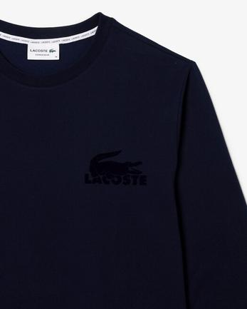 Sweatshirt d'intérieur en molleton de coton uni offre à 56€ sur Lacoste