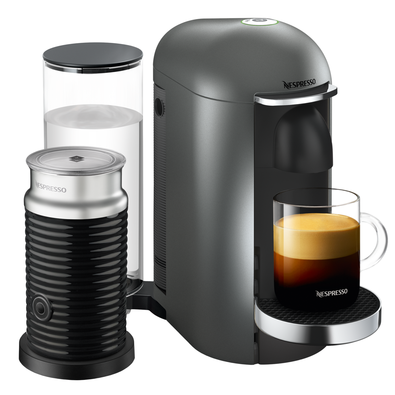 Vertuo Plus Deluxe Titan Round Top & Aeroccino offre à 269€ sur Nespresso