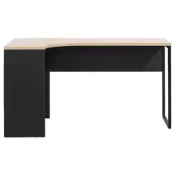 Bureau d'angle Hannover - noir/couleur ch&ecirc;ne - 76,8x145x81 cm offre à 199€ sur Leen Bakker