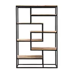 Etag&egrave;re murale Kyan - noire/couleur naturelle - 180x120x40 cm offre à 495€ sur Leen Bakker