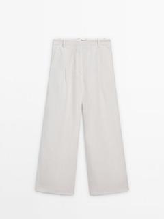 Pantalon large à pinces offre à 89,95€ sur Massimo Dutti