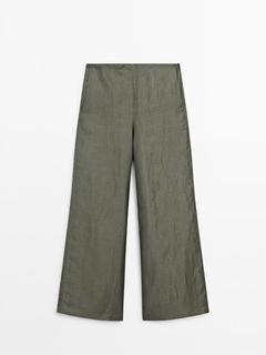 Pantalon en lin mélangé ensemble offre à 89,95€ sur Massimo Dutti