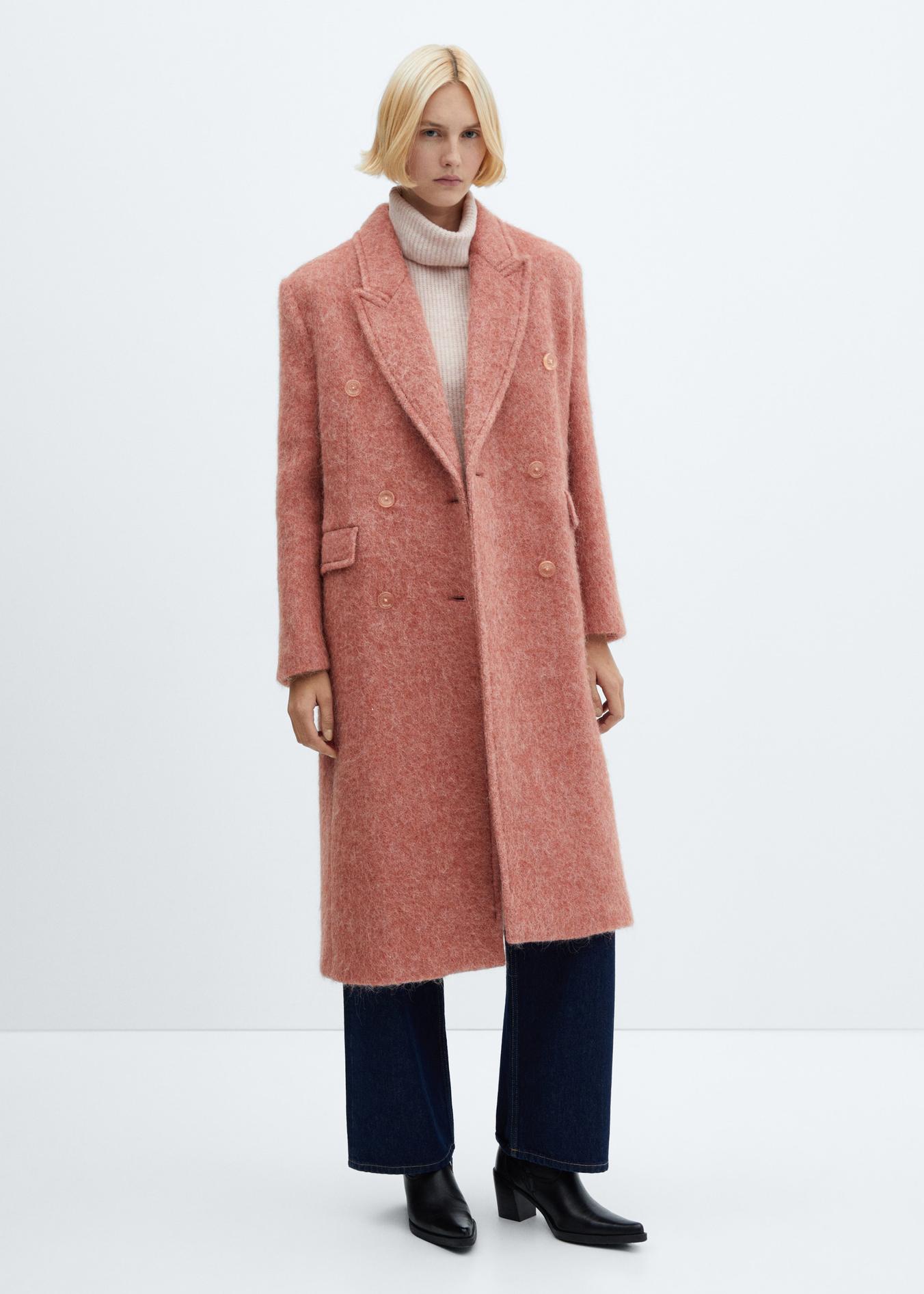 Manteau en laine à double boutonnage offre à 99,99€ sur Mango
