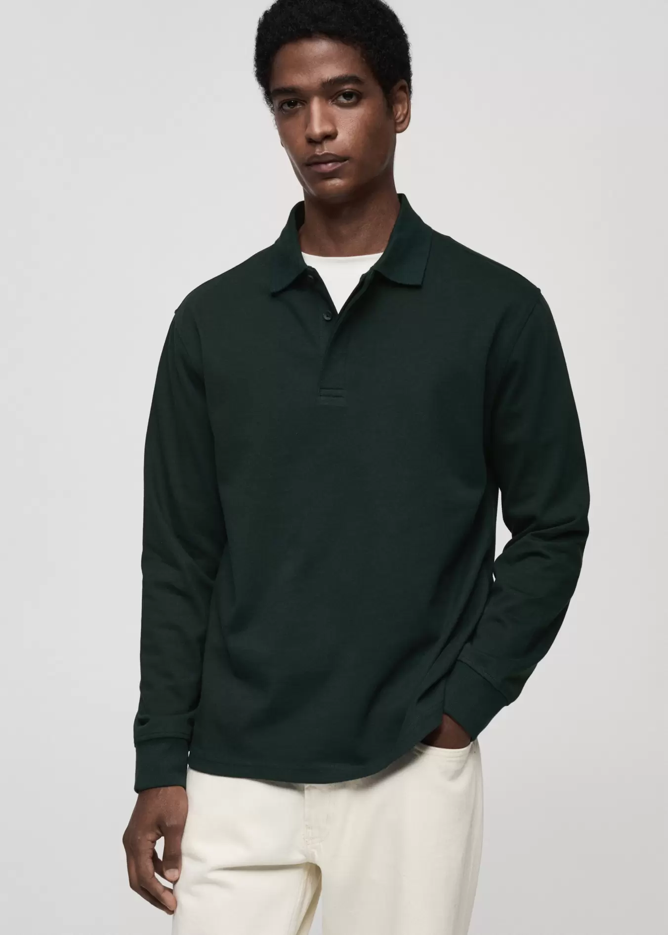 Sweat-shirt polo 100 % coton offre à 39,99€ sur Mango