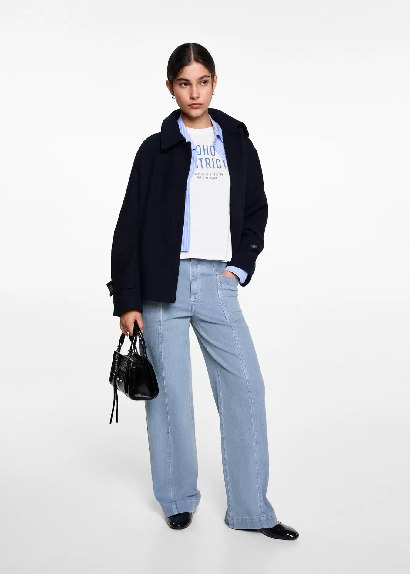 Jean style jupe-culotte poches offre à 22,99€ sur Mango