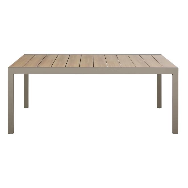 Table extensible de jardin en aluminium imitation bois et taupe 6/10 personnes offre à 699€ sur Maisons du Monde