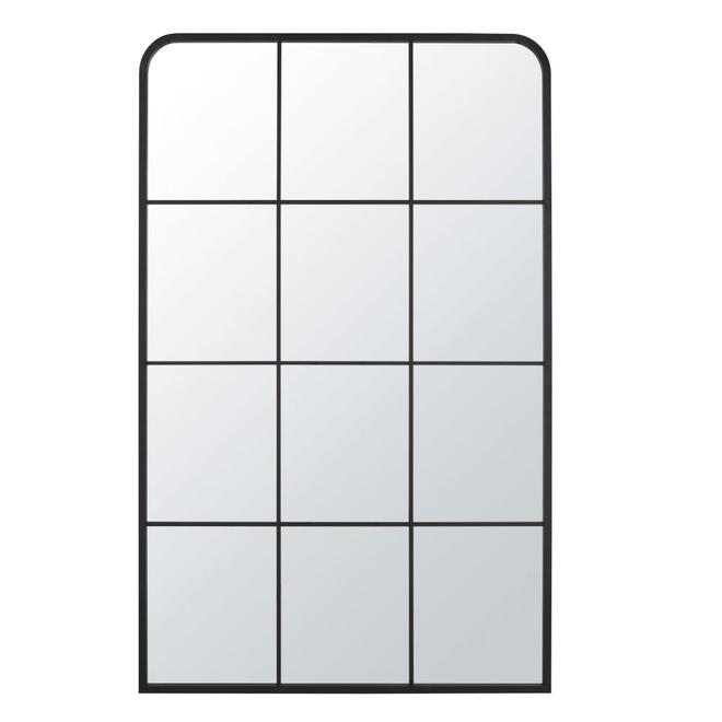 Grand miroir rectangulaire fenêtre en métal noir 100x160 offre à 199€ sur Maisons du Monde