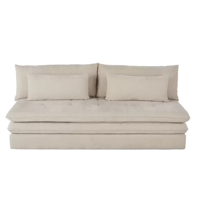 Canapé convertible 2/3 places en tissu recyclé beige offre à 599€ sur Maisons du Monde